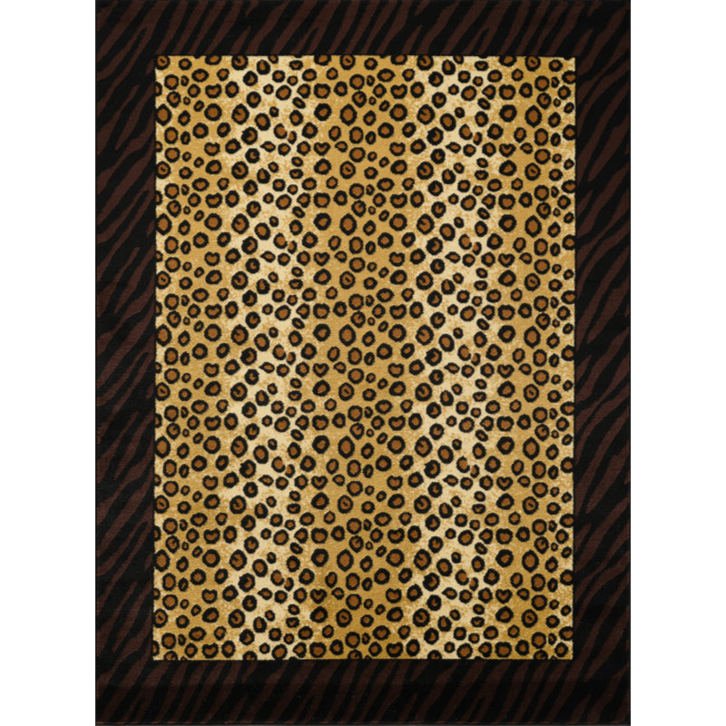 Tapis à imprimé animal, durable et résistant aux taches pour les intérieurs modernes et chics