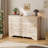 Natural Rubberwood And MDF Double-Row Eight-Drawer Cabinet (1Pc)