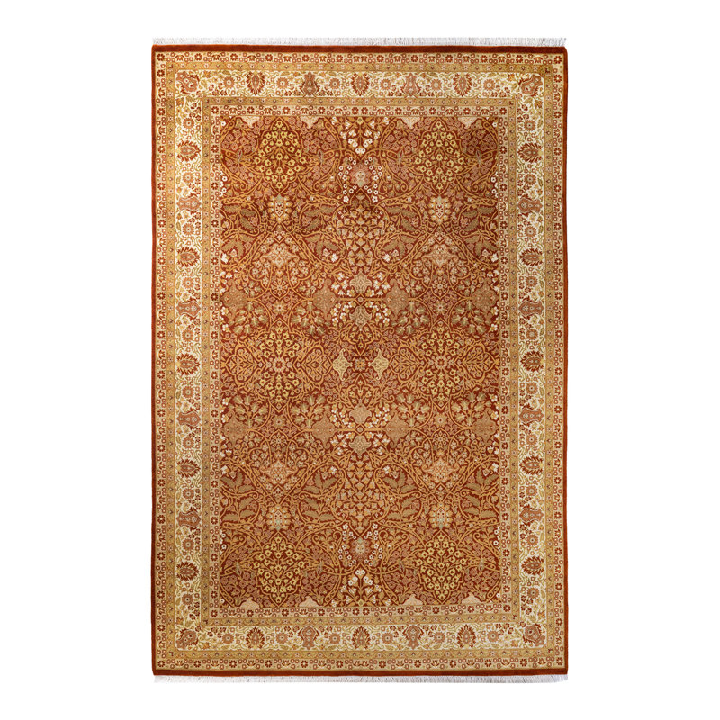 Hayner One-of-a-Kind 9' 2" X 6' 1" New Age Wool Area Rug in Orange