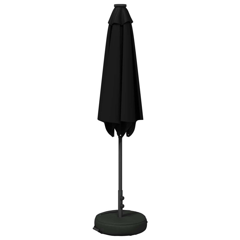 269 cm W X 269 cm D Balcony Parasol with Manual Lift, Black