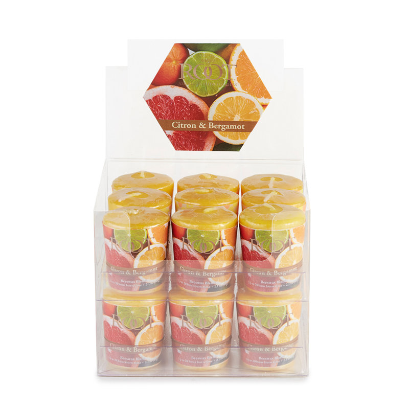 Citron and Bergamot Scented Votive Candle