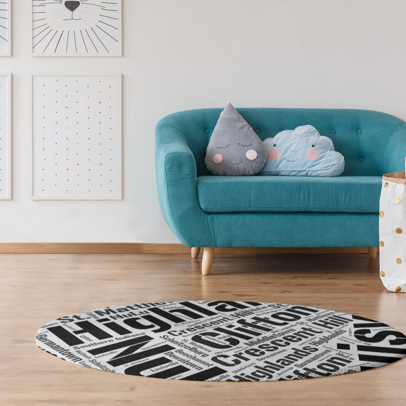 Chenille Indoor Rug, Round 5'