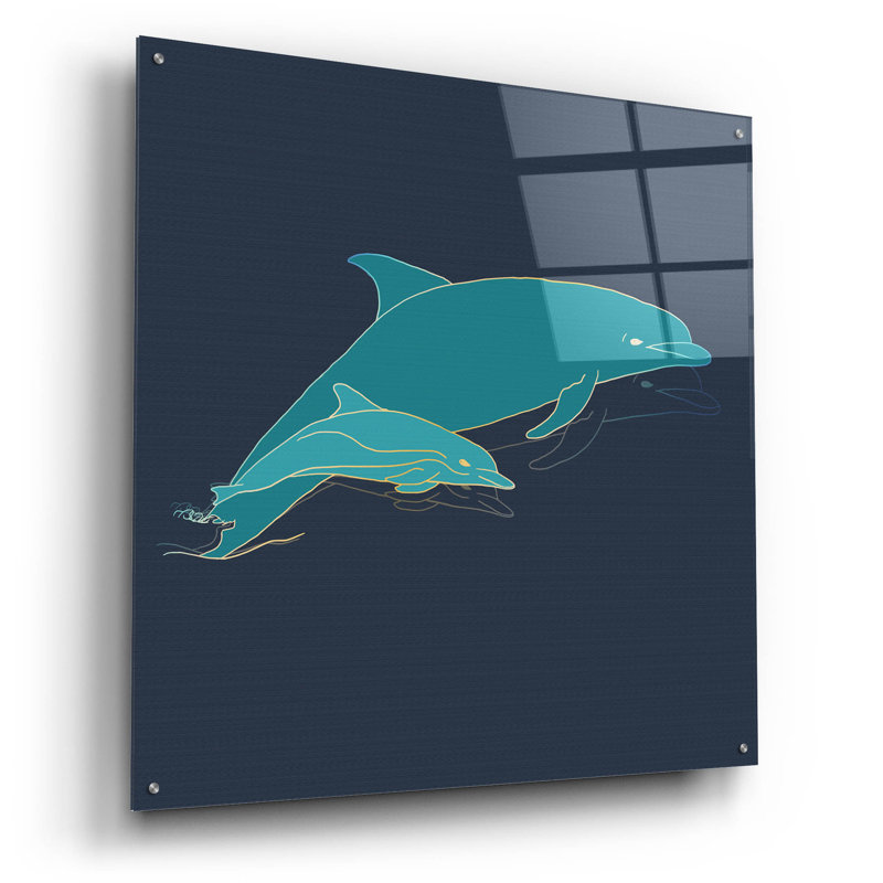 «Sealife Blue Dolphins» par Sabrina Balbuena, H 36 po x l 36 po x P 0,2 po