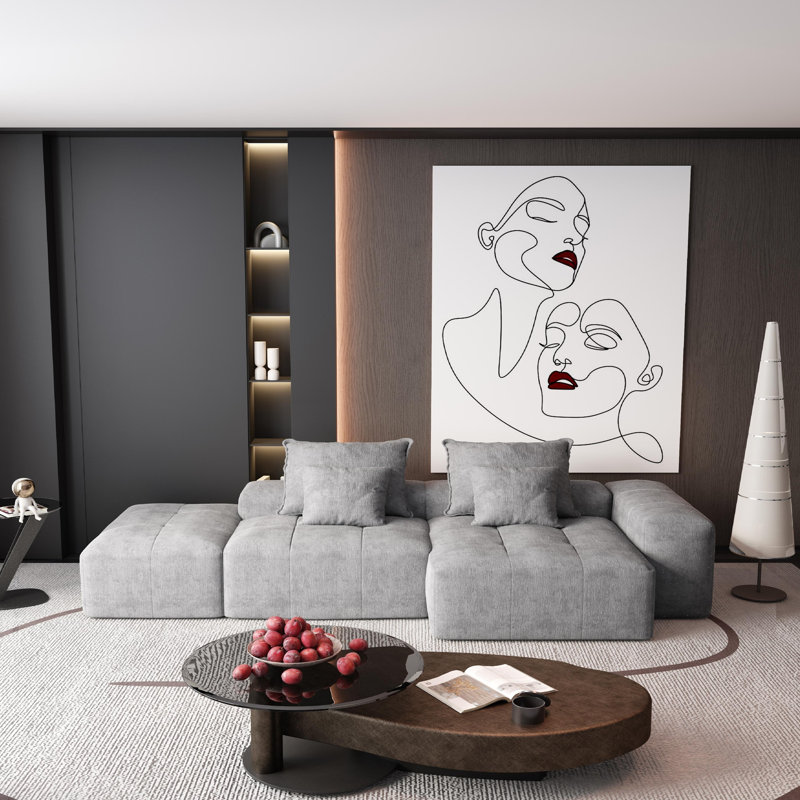 Canapé modulaire surdimensionné Modern, Gris