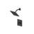 Rift Collection Shower Trim Only: 7" Square Rain Shower Head, Handle Set, & Rough-in Valve Included - Matte Black-47489202