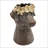 Magnesium Dog Statue Planter with Gold Leaf Crown