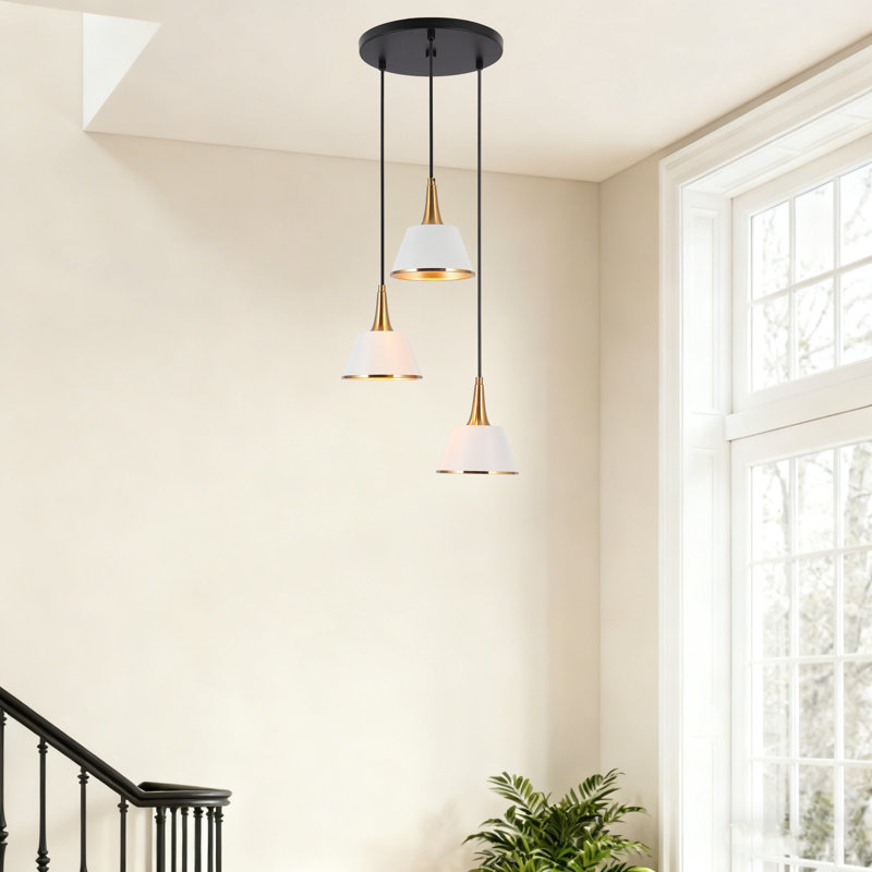 Luminaire suspendu linéaire à 3 lumières pour îlot de cuisine Kennesaw