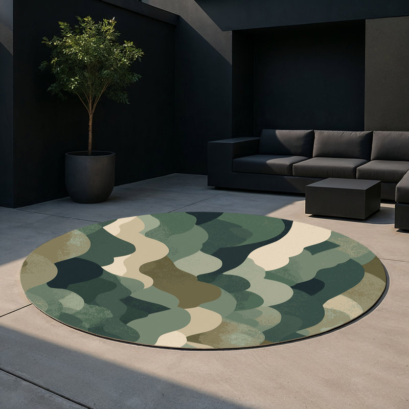 Tapis intérieur et extérieur Velvet Horizons, Rond 5 pi