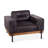 Micheals Upholstered Top Grain Leather Armchair-231665068