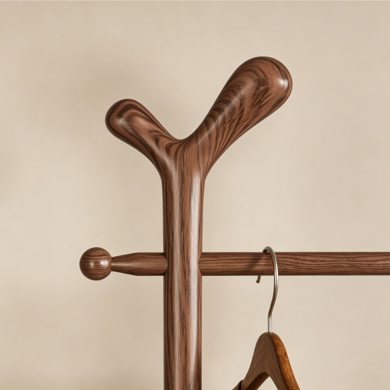 Portemanteau en bois naturel