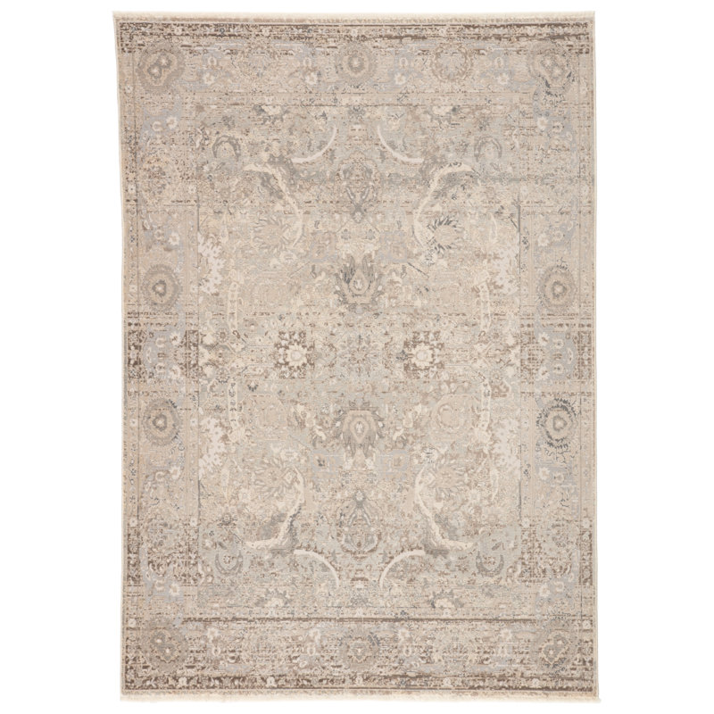 Tapis gris tissé à la machine Clint, Tapis de couloir de 2 pi 6 po x 8 pi