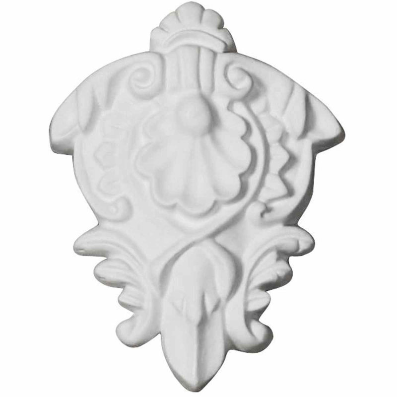 Shell 3.38'' H x 2.63'' W x 0.5'' D Urethane Onlay Scroll