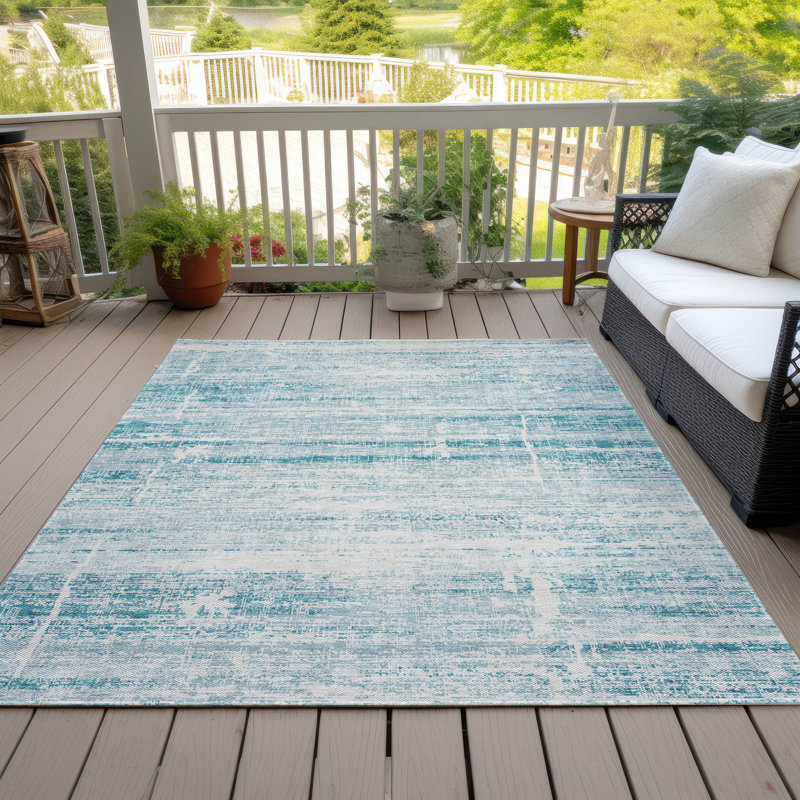 Malchow Washable Abstract Indoor / Outdoor Rug, Rectangle 5' x 7'6"