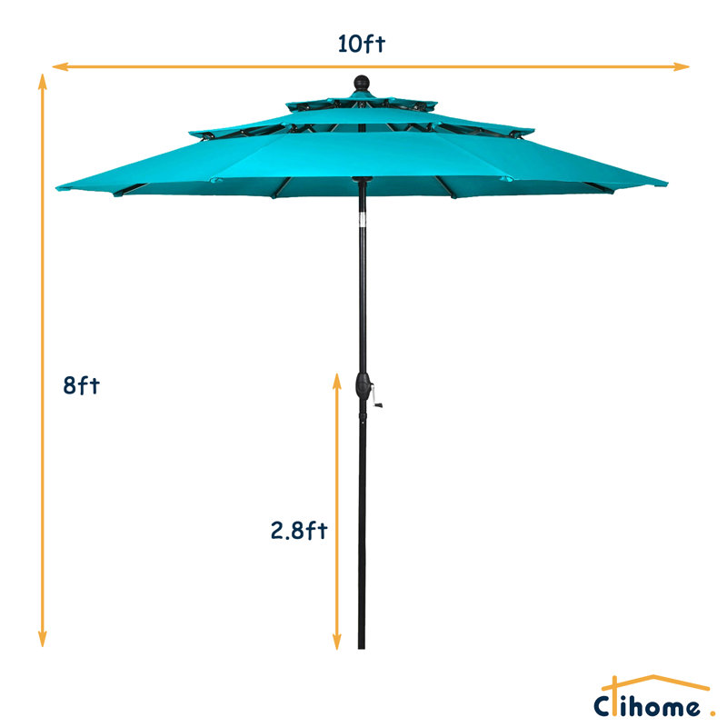 Parasol de marché 10 pi, Turquoise