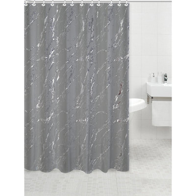 Cundick Abstract Shower Curtain with Hooks Included