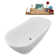 67" Streamline Soaking Freestanding Tub and Tray With Internal Drain