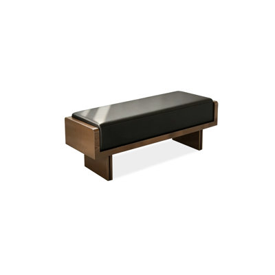 Banc rembourré noir