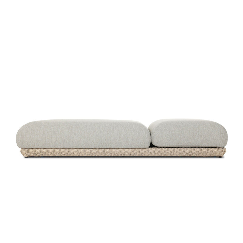 Evander Outdoor Chaise-Ramiro Ecru