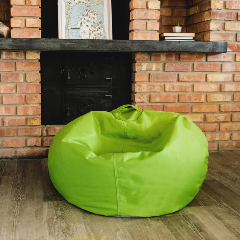 Fauteuil poire Big Joe Classic, Mélange de polyester lime épicée, H 16 po x l 27,5 po x P 27,5 po