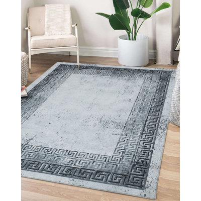 Tapis blanc cassé / blanc infroissable à tissage plat pour le salon, le couloir