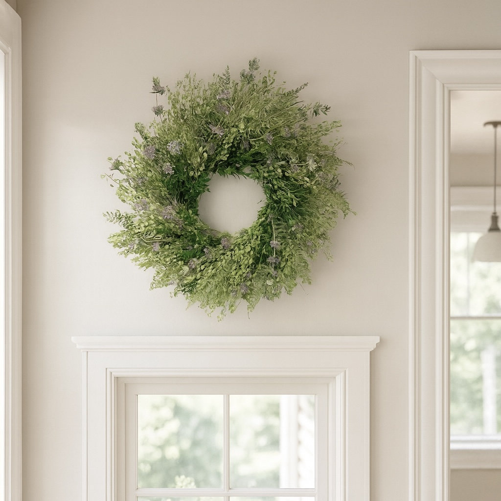 22" Dried Wildflower Spring Wreath