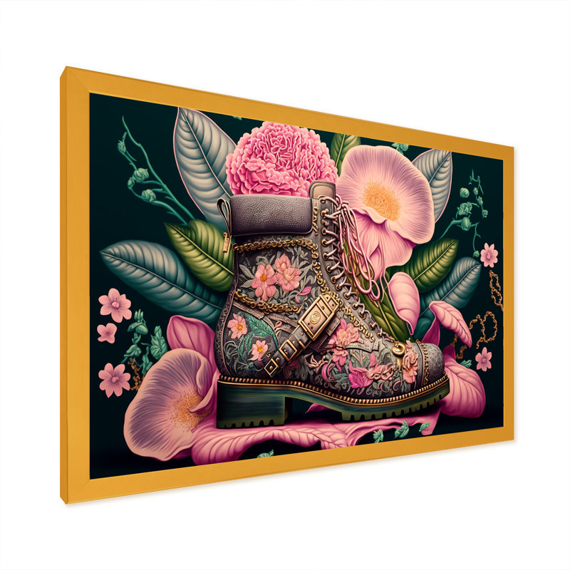 - Art mural sur toile tendance, H 16 po x l 32 po x P 1 po, Impression dorée sur toile encadrée