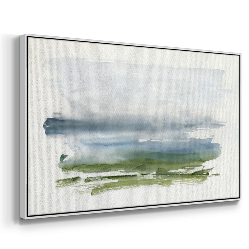 «Coastline Splash III», reproduction sur toile encadrée, H 25 po x l 37 po x P 2 po, Blanc