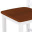 Ensemble de table de salle à manger 5 pièces à hauteur de comptoir de style moderne avec tablette de rangement, support en verre et 4 chaises à dossier croisé, chaise de salle à manger, ensemble de table de salle à manger, cerisier et blanc