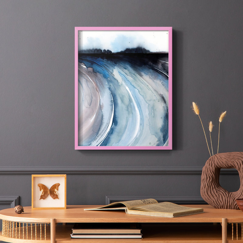 Geode Valley II, reproduction encadrée - bois massif, Rose, H 10 po x l 8 po