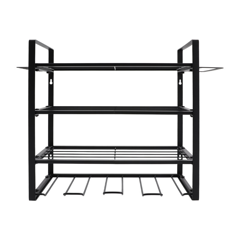 Support de rangement mural pour outils électriques Organisateur à outils à 4 niveaux et tablette de rangement