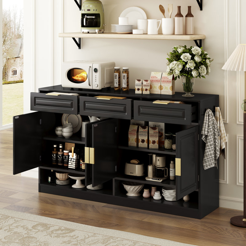 Buffet noir 59,1 "Farmhouse, Noir