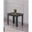 3 pièces table basse rectangulaire de style traditionnel table de chevet carrée pieds en bois plateau en marbre brun meubles en bois