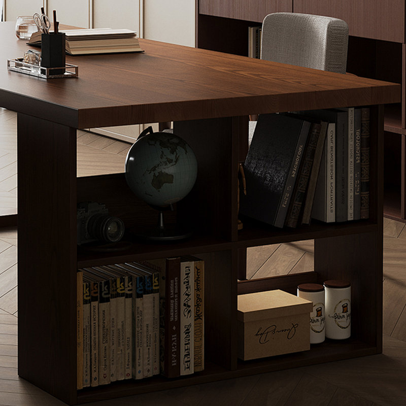 Bureaux rectangulaires en bois massif brun clair, H 29,53 po x l 78,74 po x P 35,43 po