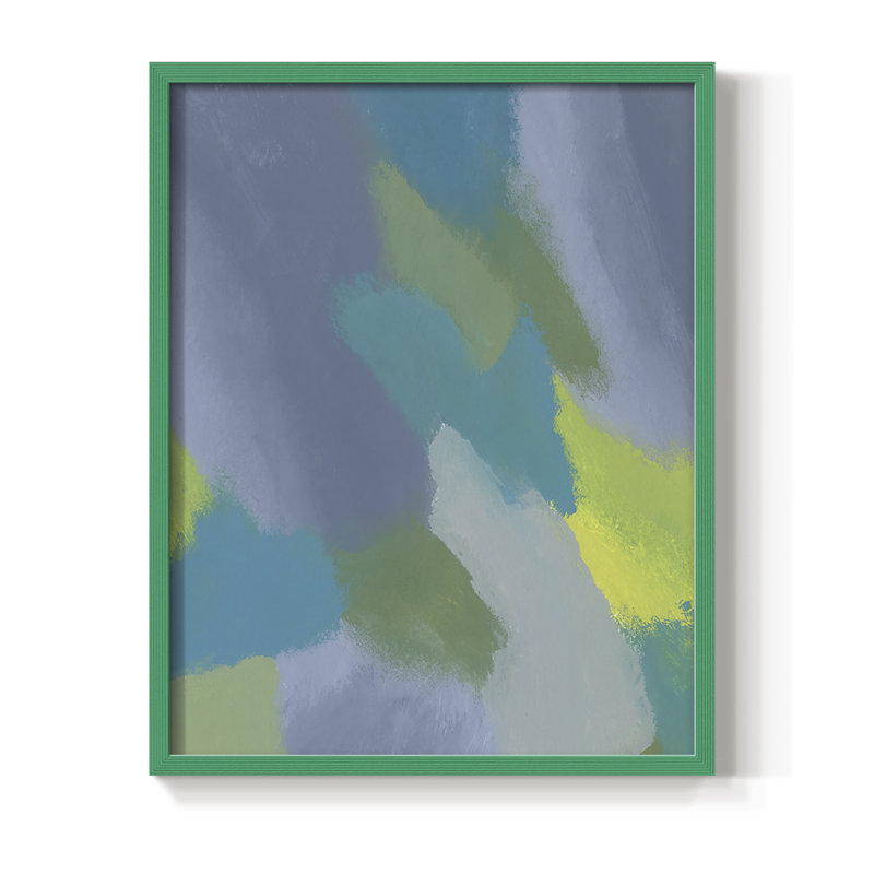 Lost in Memories IV Framed Print - Solid Wood, Green, 10" H x 8" W