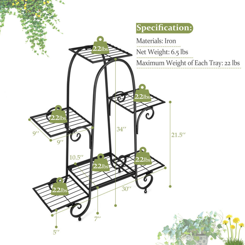 Metal Weather Resistant Plant Stand