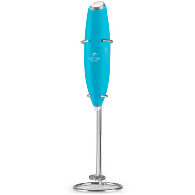 Zulay Kitchen Milk Frother with Stand Handheld Electric Whisk for Coffee Latte and Matcha Executive