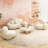Modern Cloud Loveseat, Plush Curved Sofa with Soft Padded Cushions and Round Edge Design, Upholstered in Premium White Wool Fabric for Living Room