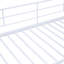 Lit simple superposé au-dessus de métal avec rangement latéral et garde-robe - blanc, espace et élégant pour les adolescents-800133453-800133452