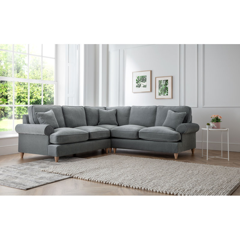 Longfellow Corner Sofa, Charcoal, Symmetrical