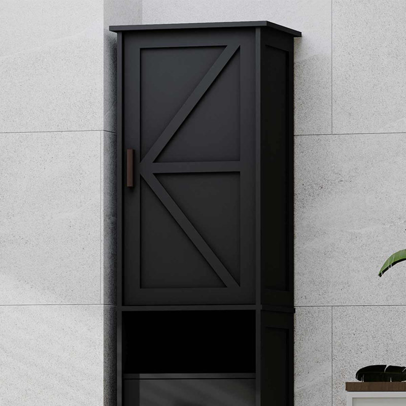 Armoire de rangement pour salle de bain, Noir