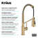 KRAUS Coda Commercial Style 2-Function Single Handle Pull Down Kitchen Faucet