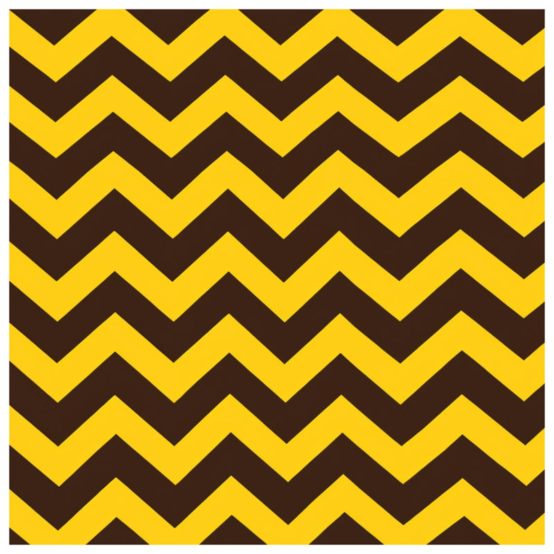 Brown Yellow Zigzag Comforter, Twin Extra Long