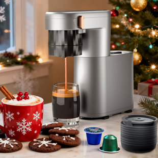 C1 Pro Portable Electric Single Serve Coffee Maker 20 Bar Travel Espresso Maker With Ground Coffee & NS Capsule, Rechargeable, Instant Heating, 6.1Oz Water Tank