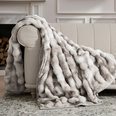 Ridgeline Faux Fur Throw Blanket