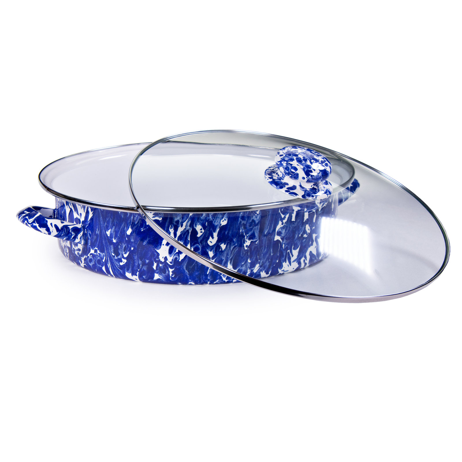 Golden Rabbit Gadberry Non-Stick Sauté Pan, Cobalt, 8 Qt.