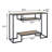 Rustic Oak And Black Console Table With 2 Shelves