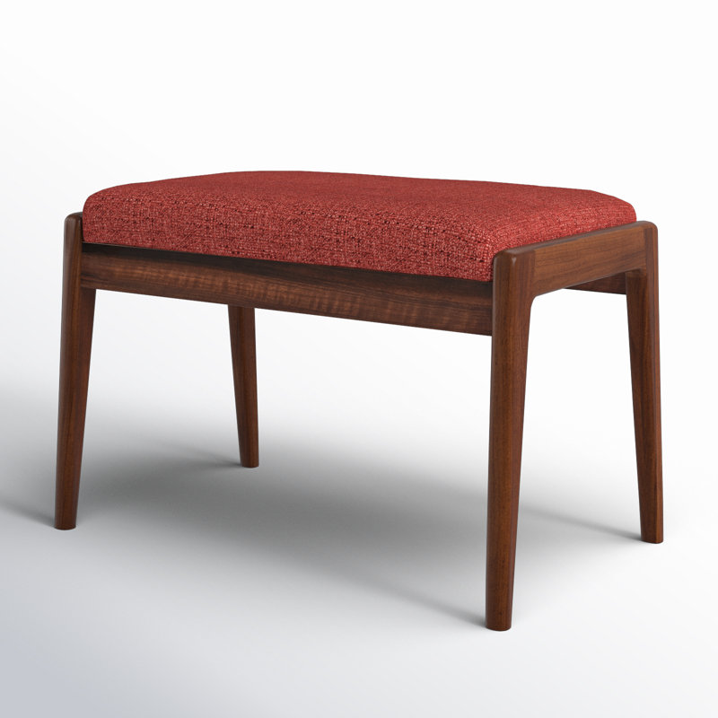 Upholstered Ottoman, Picante Orange