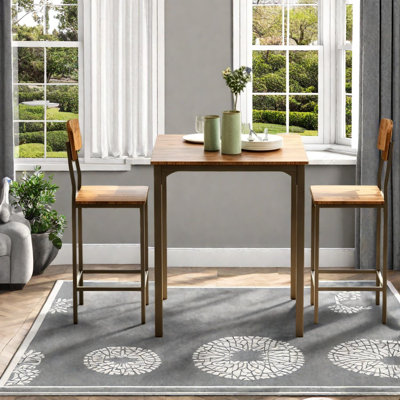 Small Dining Table Sets(Must include both Table and Chair) MDF Steel Kitchen
