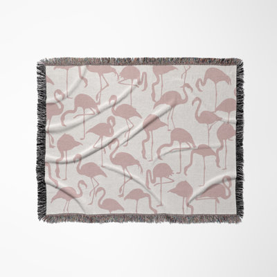 Vixo Flamingo Cotton Blend Blanket Throw