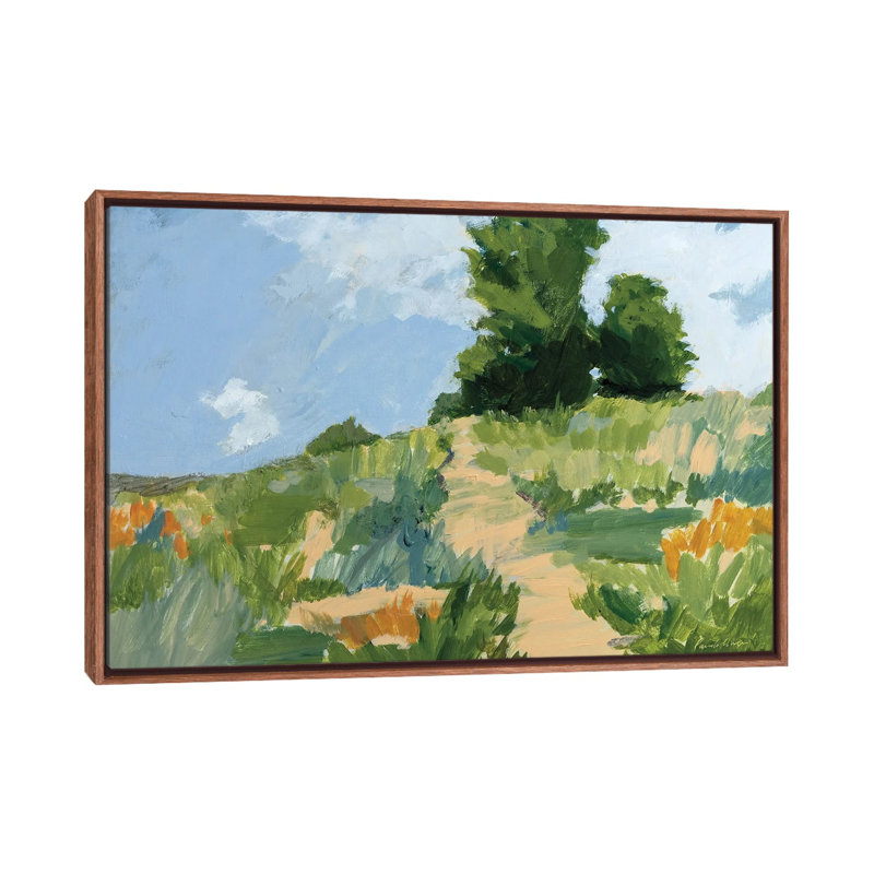 Morning Walk - Wall Art Print, 32" H x 48" W, Framed Print without Mat, Brown